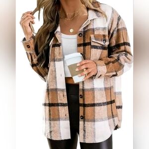 Automated Women's Plaid Shacket. Size M.